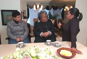 Oprah Winfrey and half-sister Patricia Lloyd, visit with biological mother Vernita Lee